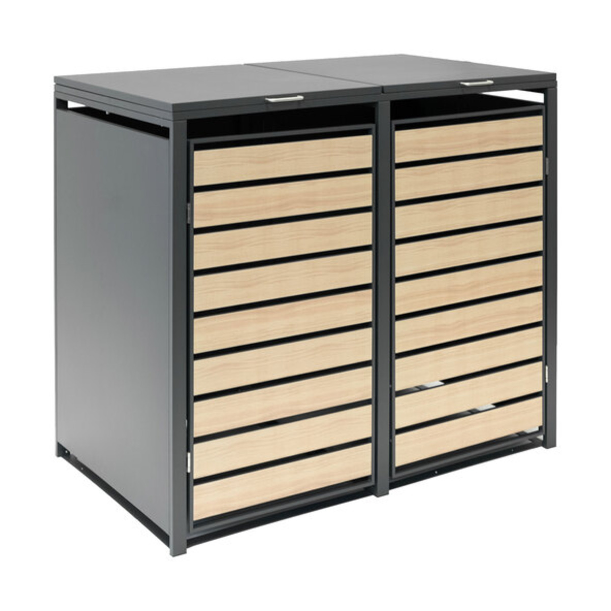 Bild 1 von Stahl-Mülltonnenbox, 2x 240 l