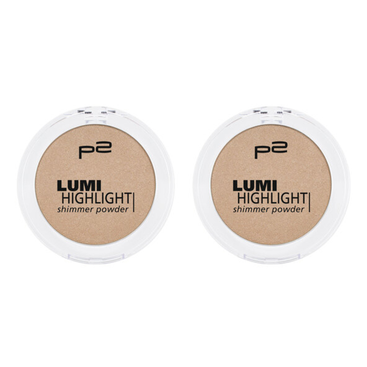 Bild 1 von P2 Lumi Highlight Shimmer Powder, 010 champagne, 2er Multipack