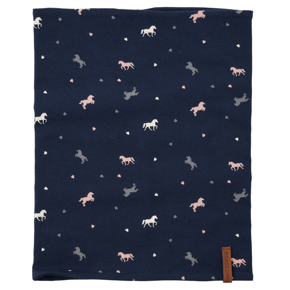 Bild 1 von Mädchen Snood mit Pferde-Allover DUNKELBLAU