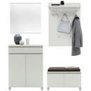Bild 1 von Garderobe, Silber, Weiß, Metall, 5-teilig, 180x193x40 cm, Garderobe, Garderoben-Sets