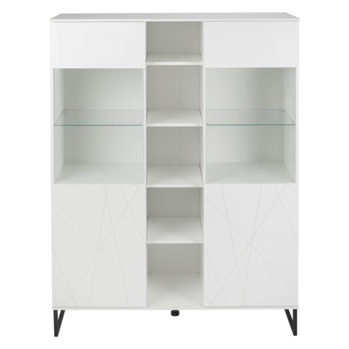 Bild 1 von Hochglanz-Vitrine mit 3D-Optik, weiß