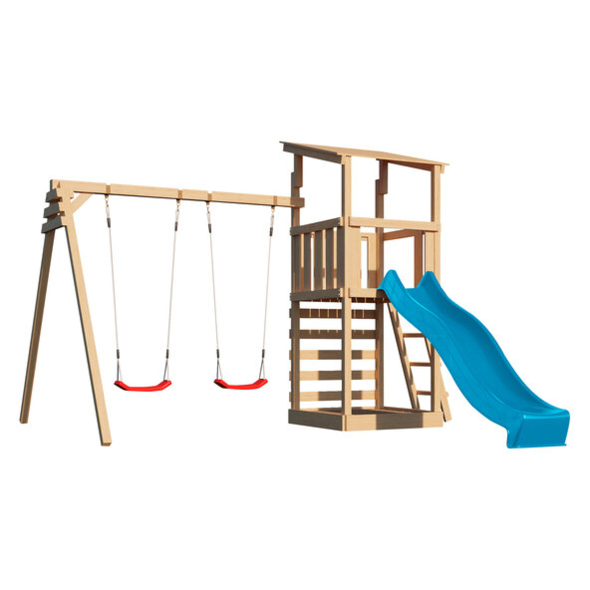 Bild 1 von Spielturm Anna mit Rutsche und Doppelschaukel