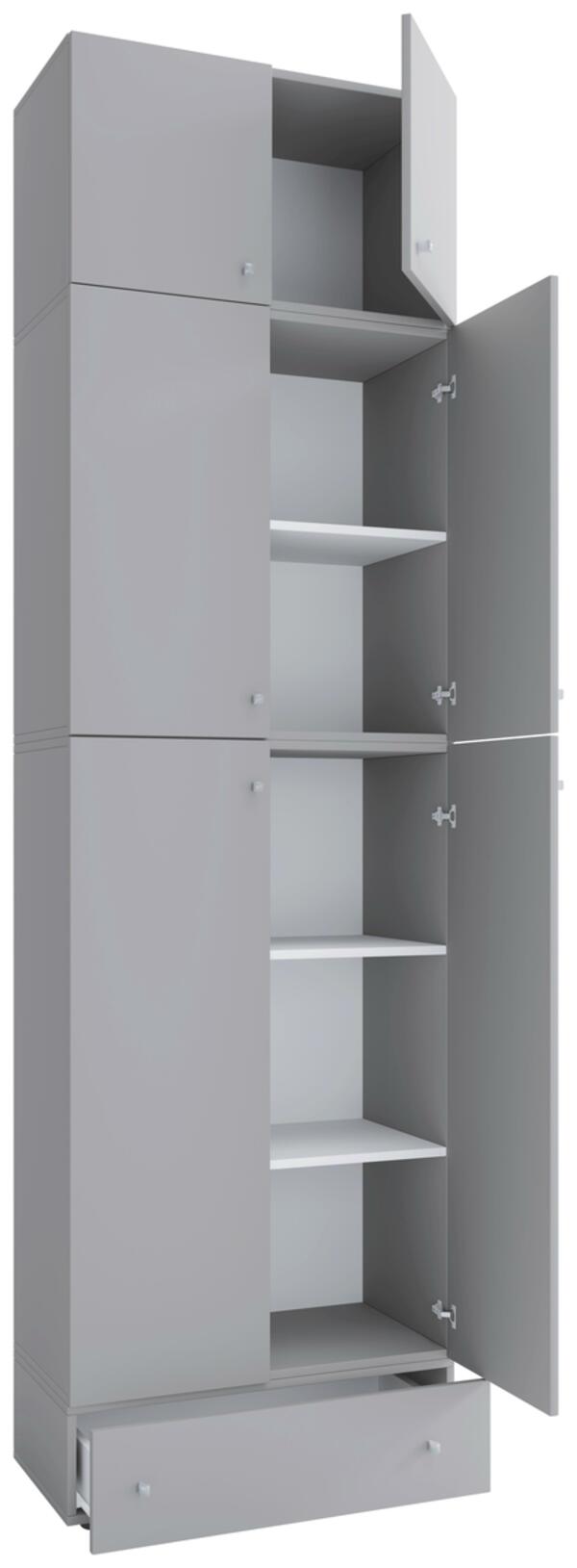 Bild 1 von Kleiderschrank 'Lona XXL', in Grau, Grau