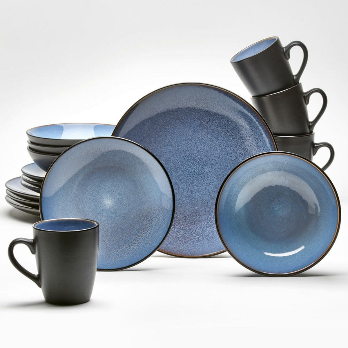 Bild 1 von Van Well Kombiservice Garda, 16-teilig, 395 ml,450 ml, 35x29x29 cm, lebensmittelecht, Essen & Trinken, Geschirr, Geschirr-Sets, Kombiservice