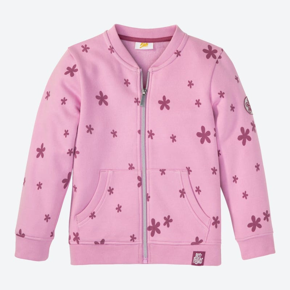 Bild 1 von Mädchen-Sweatjacke mit Blumenmuster