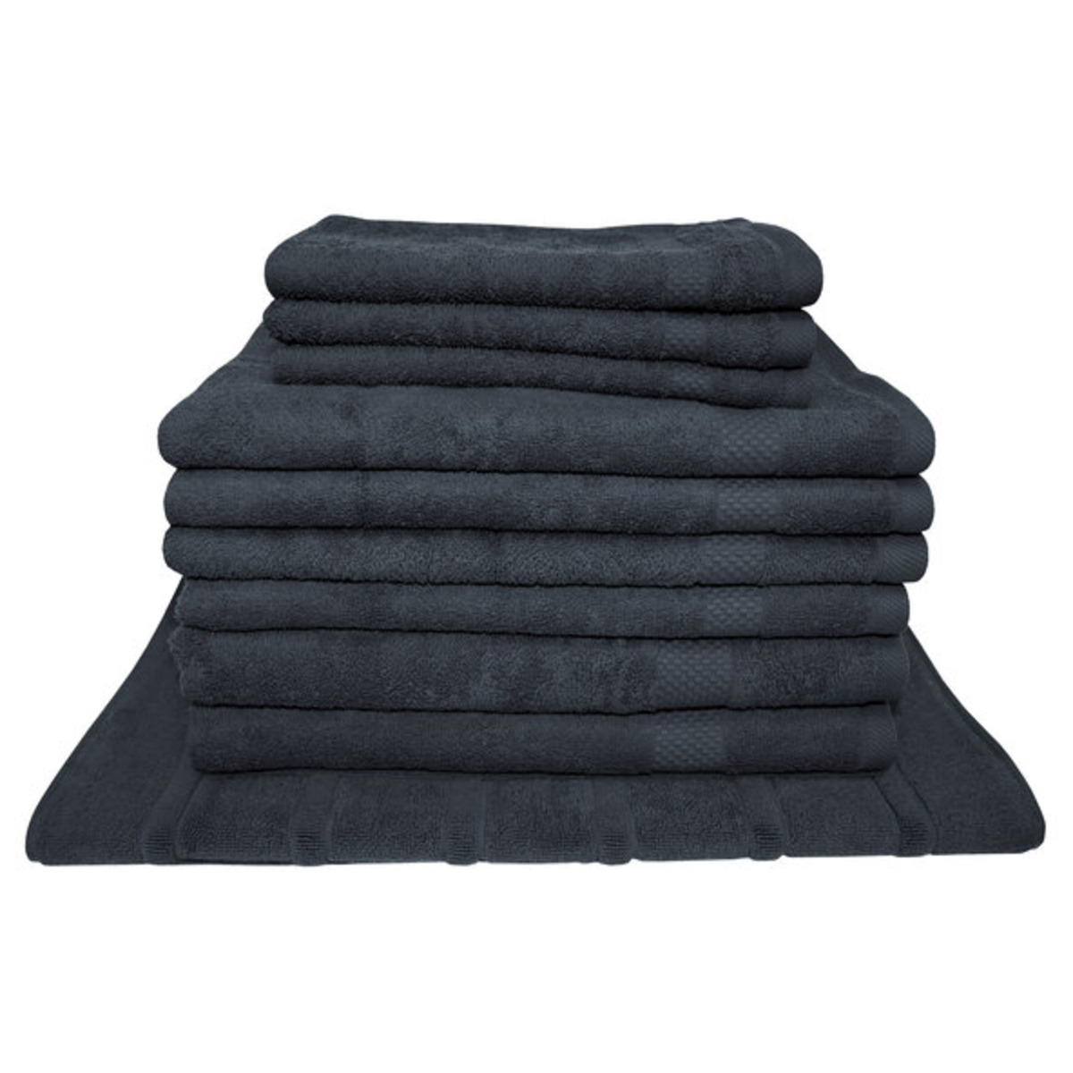 Bild 1 von 10er Frottierset Classic, anthrazit inkl. Badvorleger