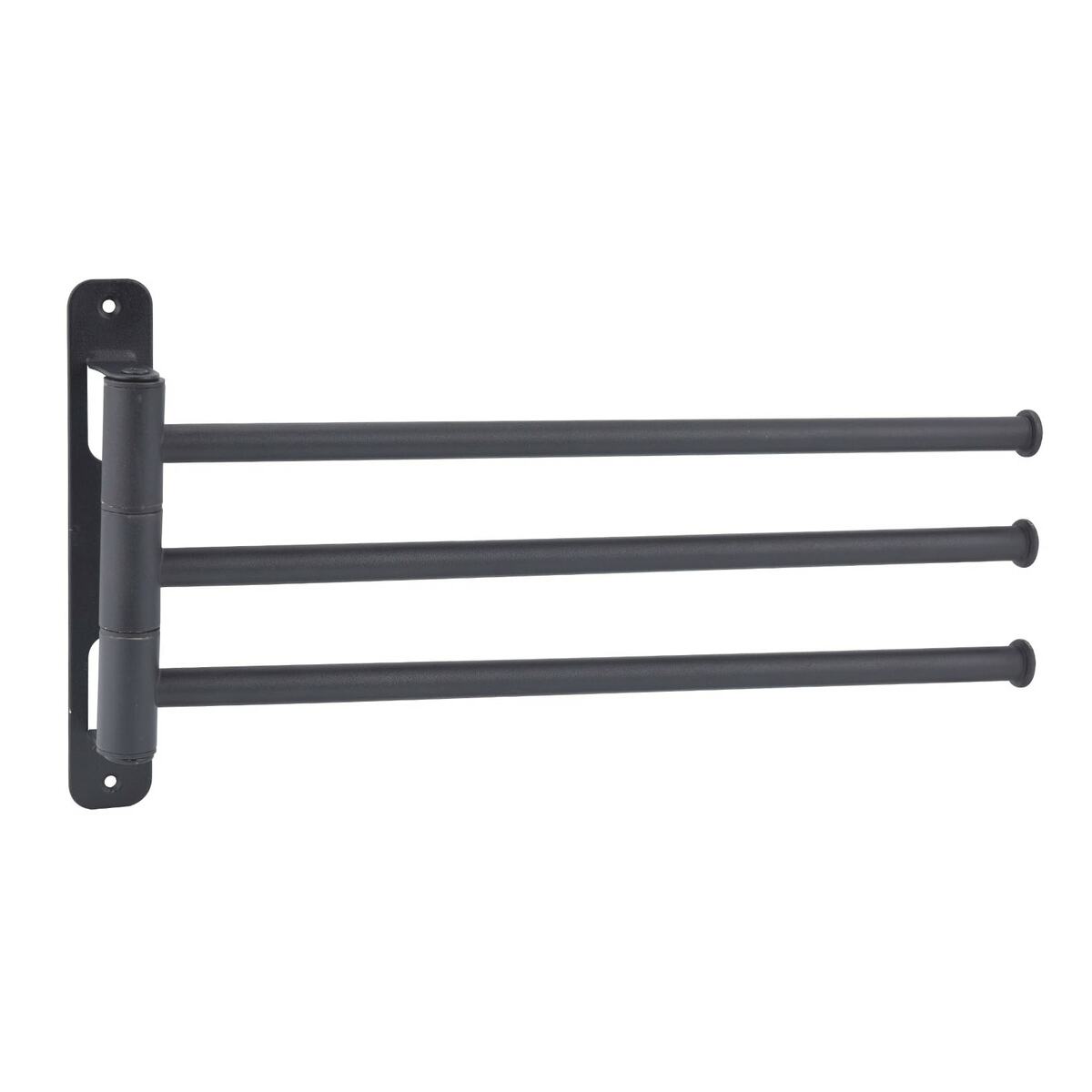 Bild 1 von SOSmart24 PURE BLACK Handtuchhalter 3-armig aus Metall - Schwarz Matt - NORDIC MINIMALISM, / Gästehandtuchhalter,Handtuchstange, ohne bohren