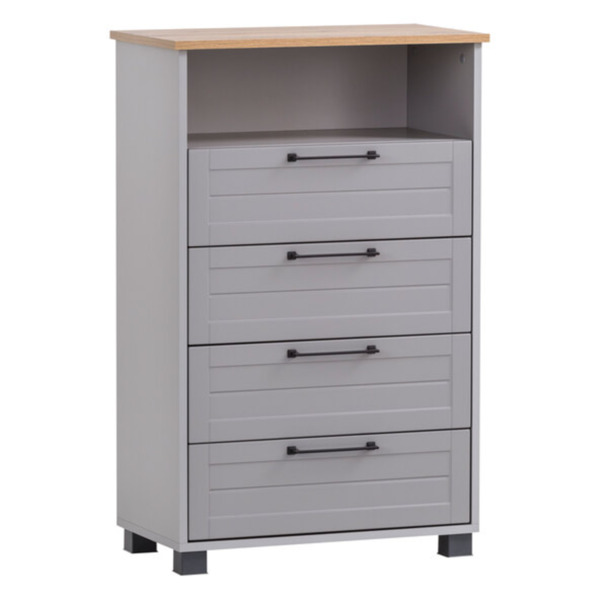 Bild 1 von Jelda Highboard 600, platingrau/Eiche Landhaus