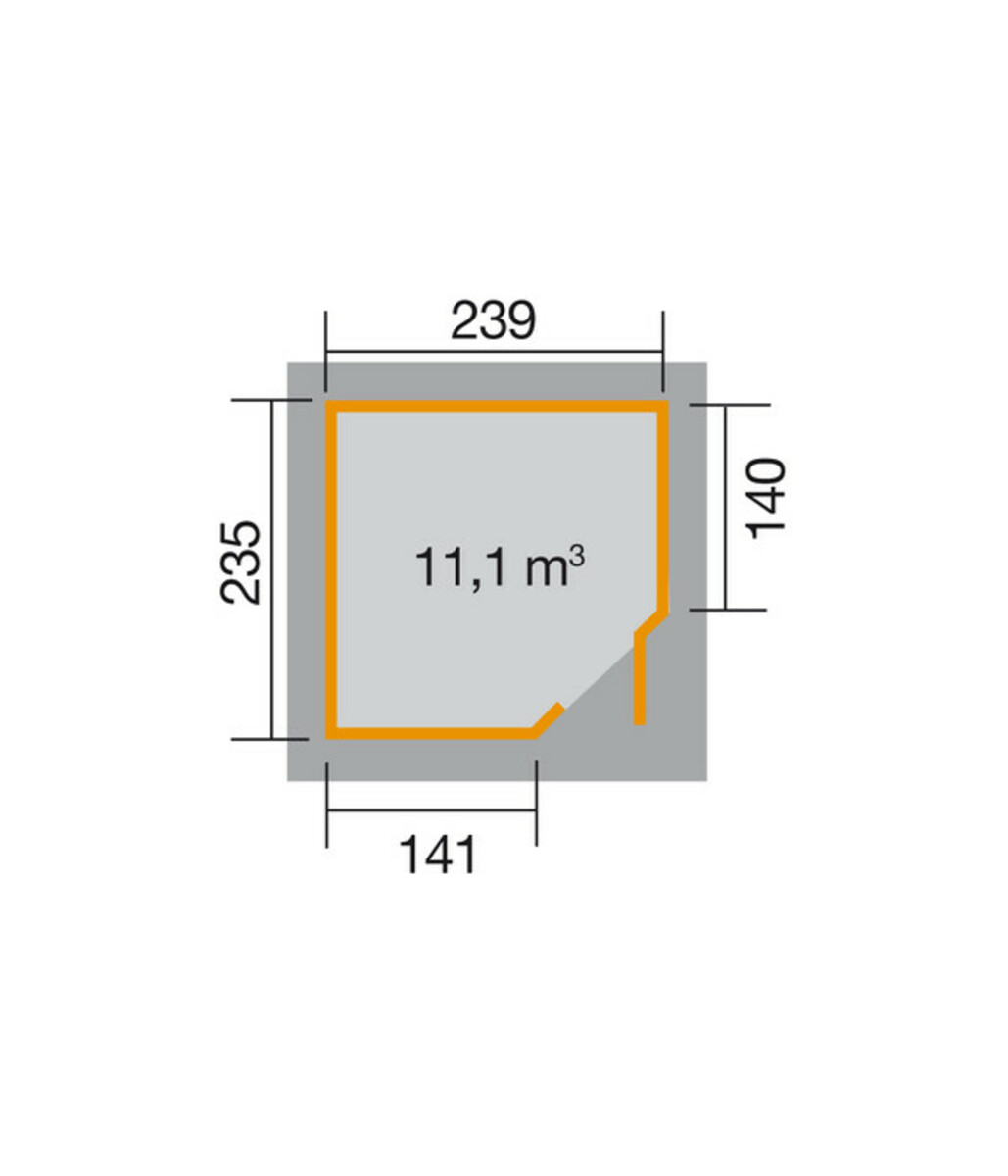 Bild 2 von Weka Gartenhaus 229 Gr. 2, ca. B270/H217/T270 cm