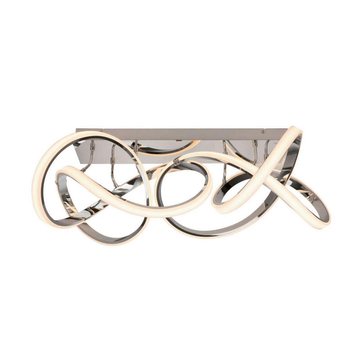 Bild 1 von Ambiente Led-Deckenleuchte, Chrom, Metall, Kunststoff, Uni,Uni, rund,rund, 53x32 cm, RoHS, Europäischer Sicherheitsstandard, Lampen & Leuchten, Innenbeleuchtung, Deckenleuchten