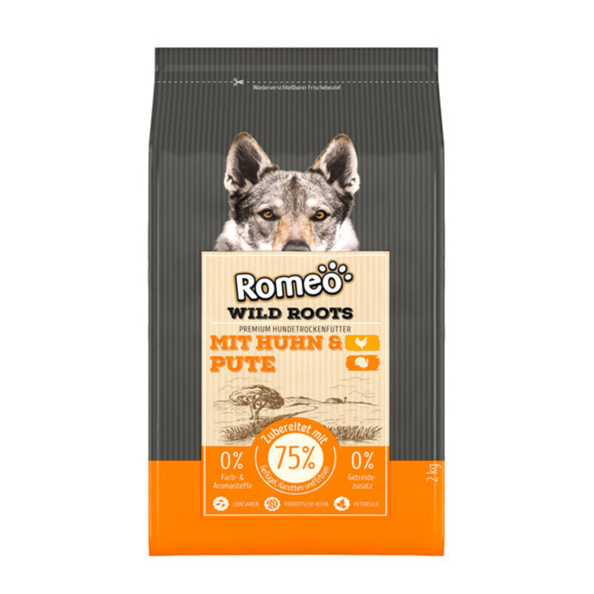 Bild 1 von Premium Hunde-Trockenfutter Wild Roots, 4 x 2 kg, Huhn & Pute