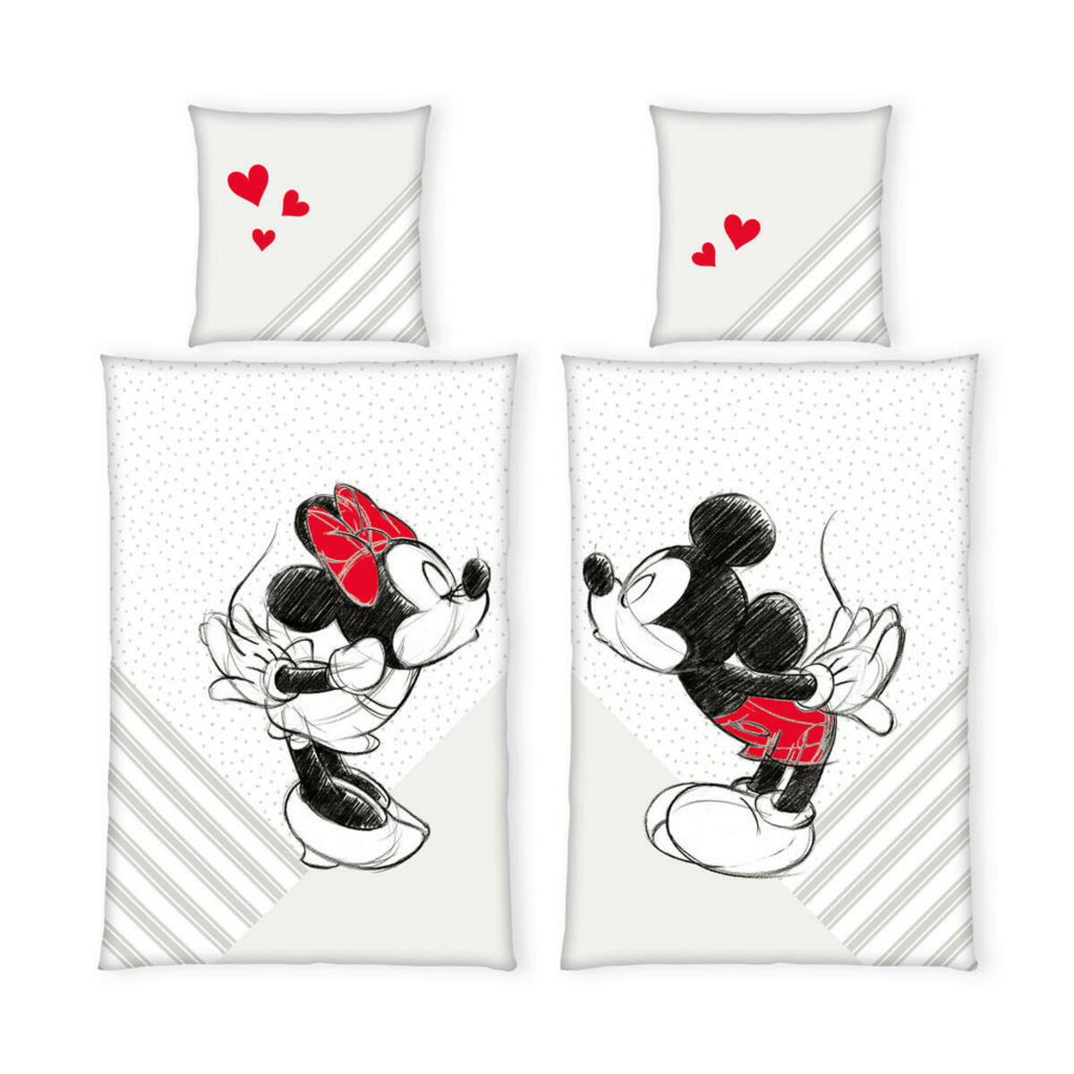 Bild 1 von Herding Bettwäsche, Rot, Schwarz, Weiß, Textil, 135 cm, Oeko-Tex® Standard 100, pflegeleicht, hautfreundlich, schadstoffgeprüft, Schlaftextilien, Bettwäsche, Bettwäsche