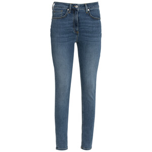 Damen Skinny-Jeans mit Used-Waschung BLAU