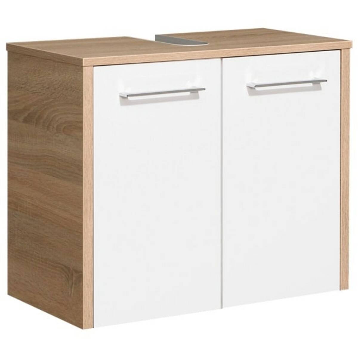 Bild 1 von Waschbeckenunterschrank Serie 382/65 Eiche Natur/weiß 65x53x33 cm