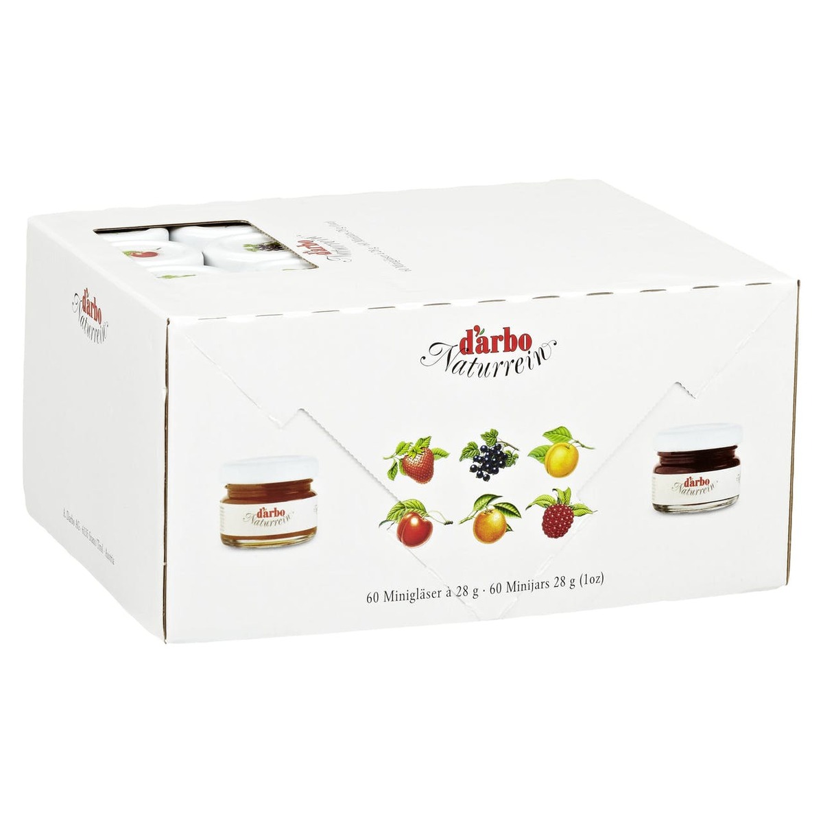 Bild 1 von Darbo Konfitüre Sortiment Einzelportionen 60 Portionen x 28 g (1,68 kg)