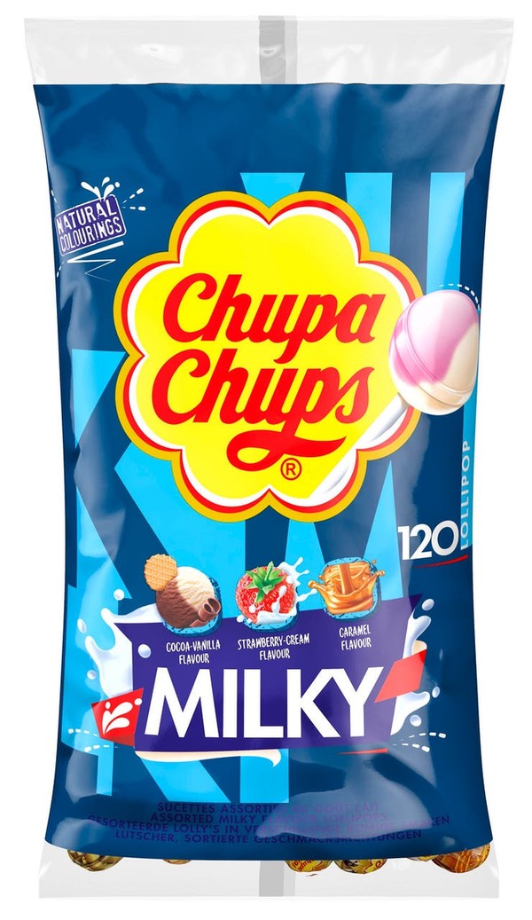 Bild 1 von Chupa Chups Lollipops Milky Lutscher 120 x 12 g (1,44 kg)