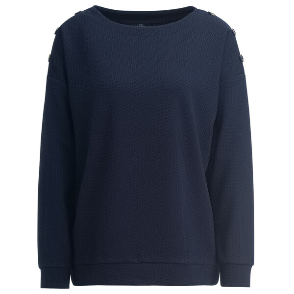 Bild 1 von Damen Sweatshirt mit Strukturmuster DUNKELBLAU