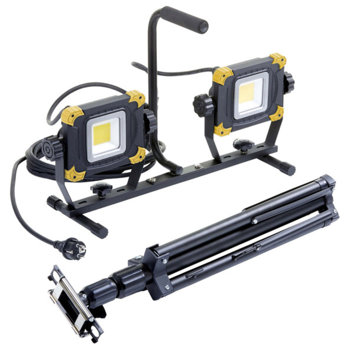 Bild 1 von LED-Baustrahler mit ausziehbarem Stativ – Energieeffizienzklasse F