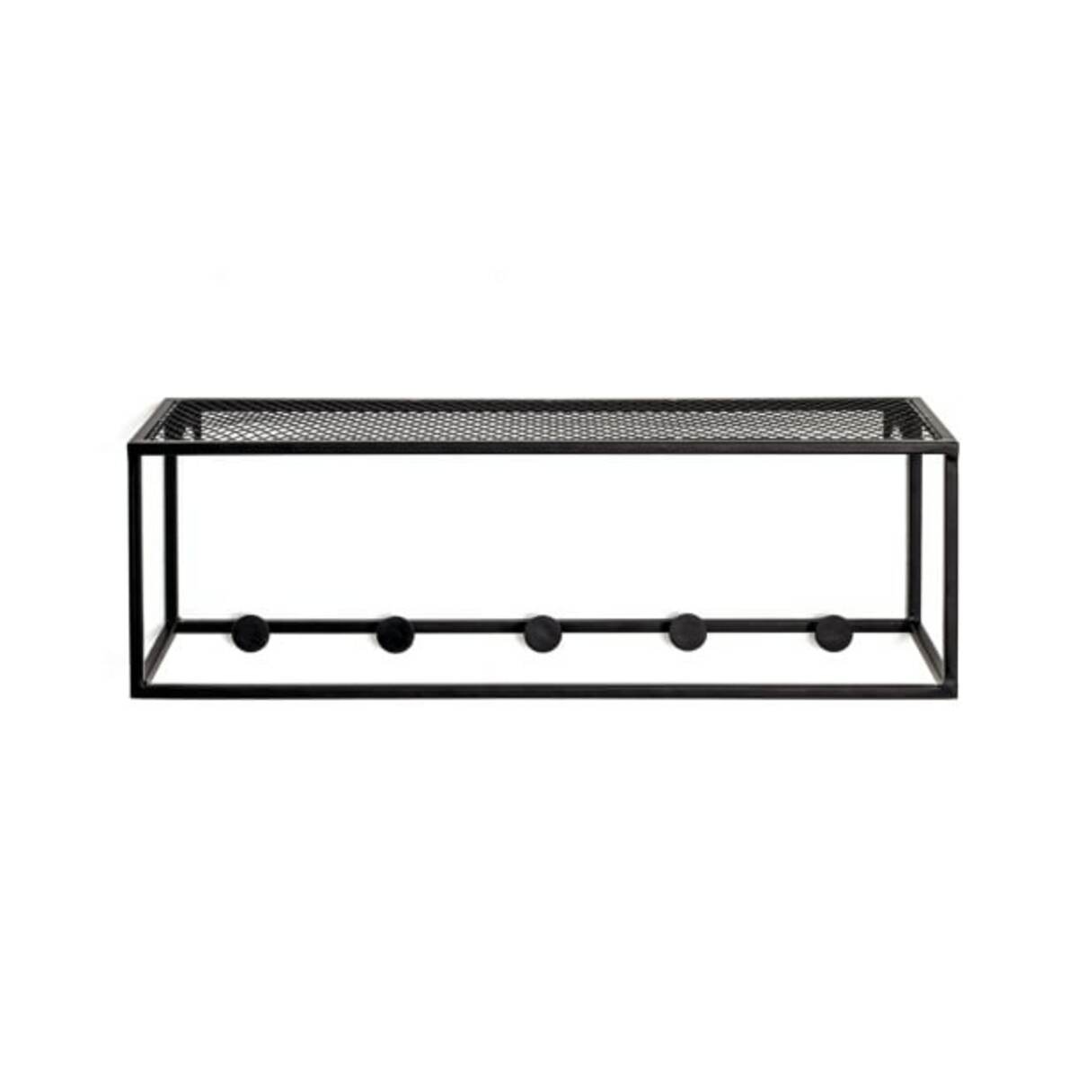 Bild 1 von Wandgarderobe Leicester 5, Schwarz Metall