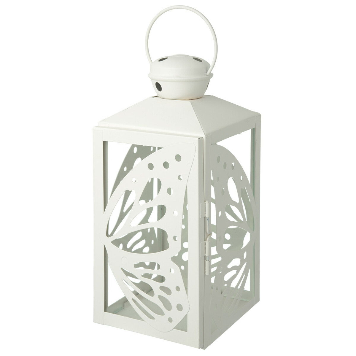 Bild 1 von Laterne mit Schmetterling-Motiv WEISS