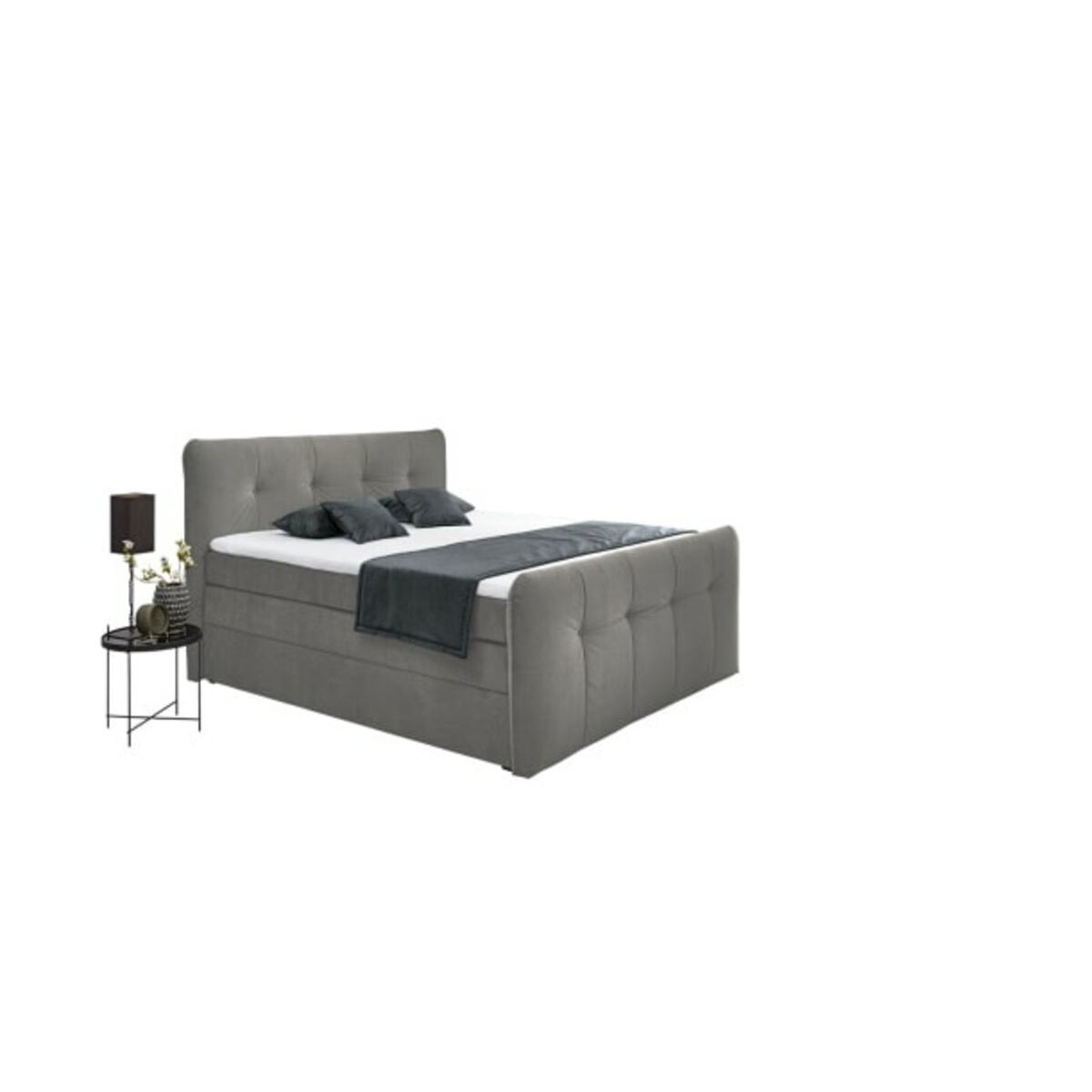 Bild 1 von Boxspringbett Cosima 180 x 200 cm hellgrau mit Bettkästen