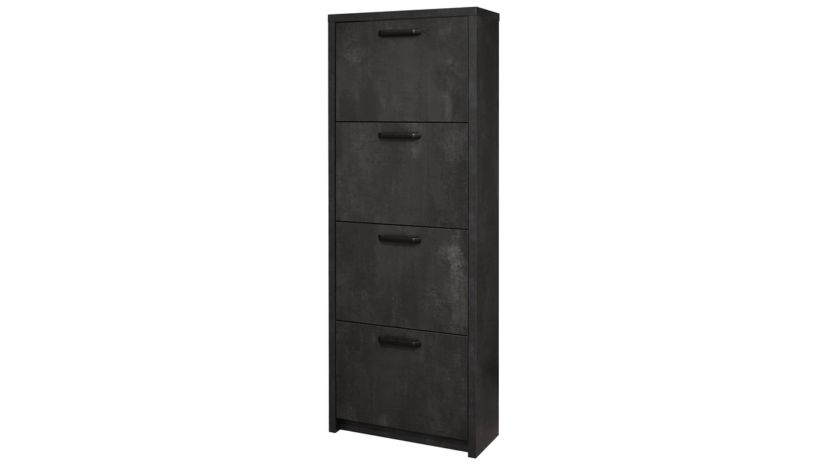 Bild 1 von Schuhschrank Schwarzstahl 64 x 164 cm Soft-Close - KLAPP