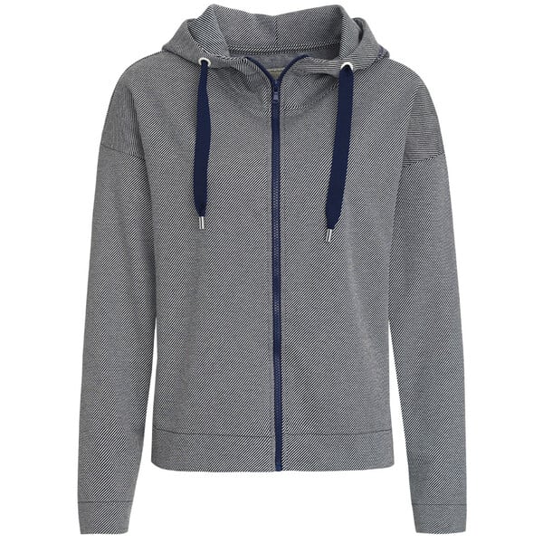 Bild 1 von Damen Sweatjacke mit Kapuze DUNKELBLAU