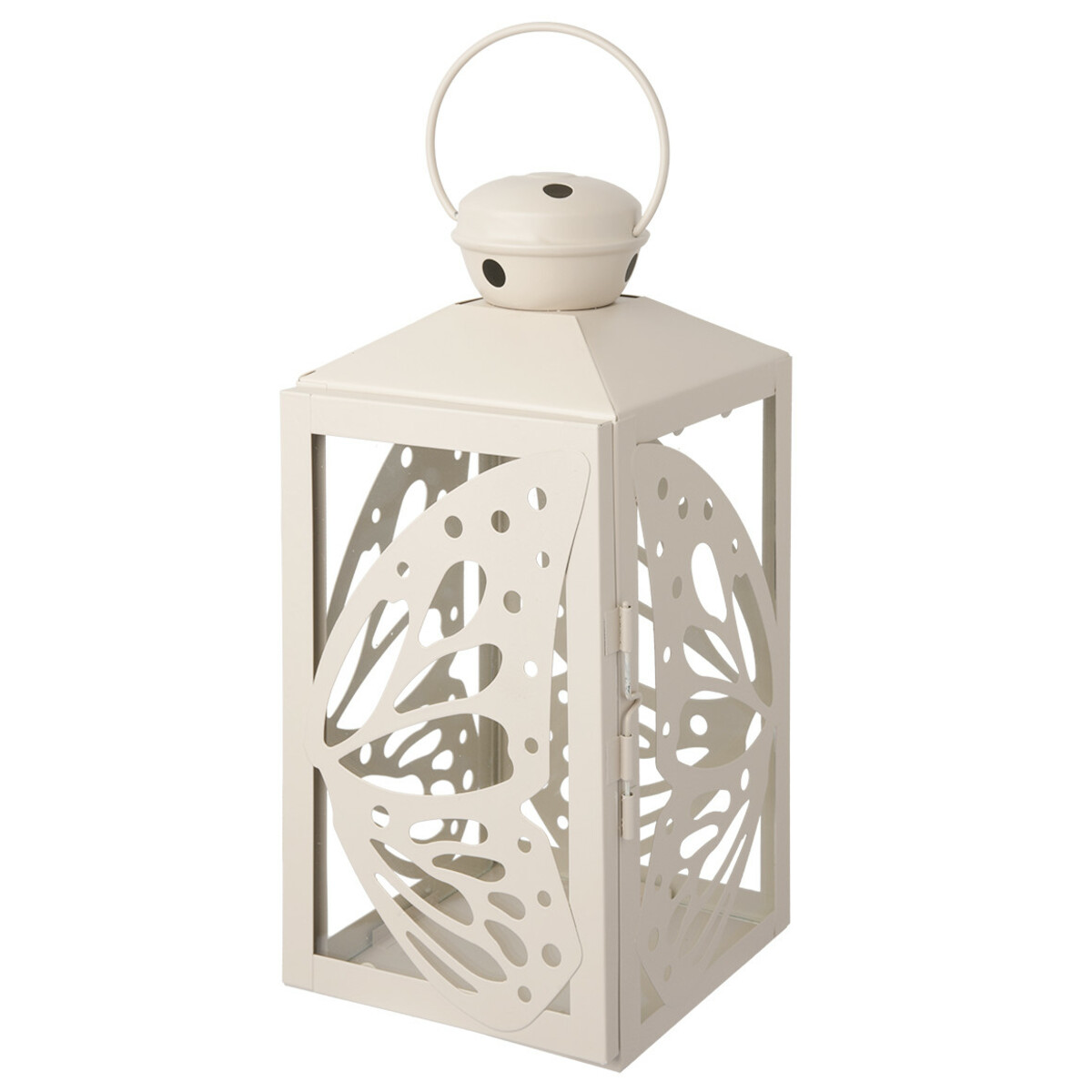 Bild 1 von Laterne mit Schmetterling-Motiv BEIGE