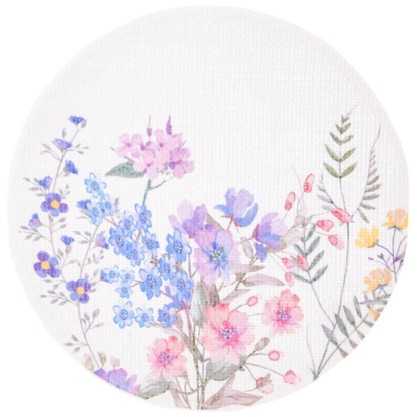 Bild 1 von Platzset mit Blumen-Motiv WEISS