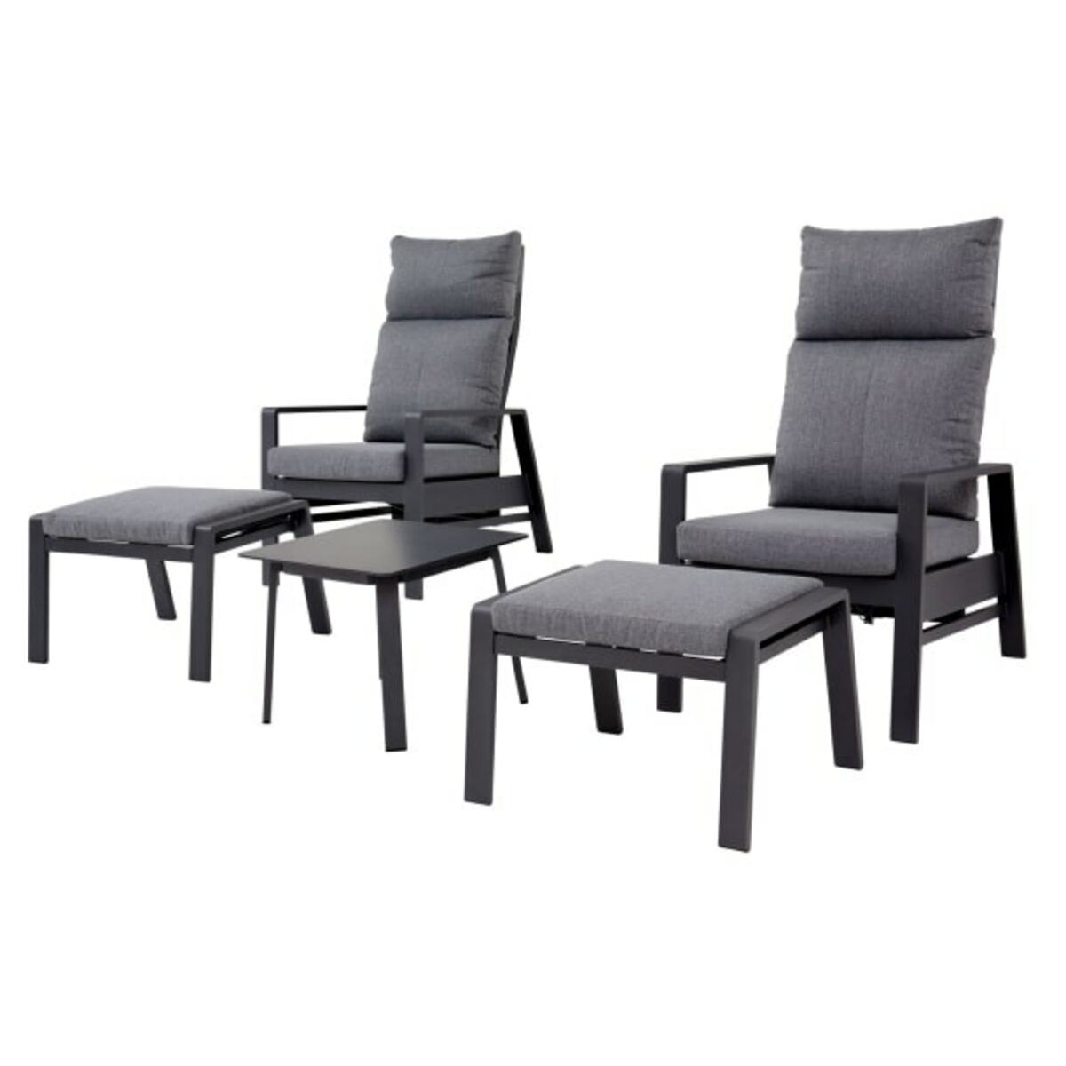 Bild 1 von Gartensessel-Set Los Rios 5-teilig Grau