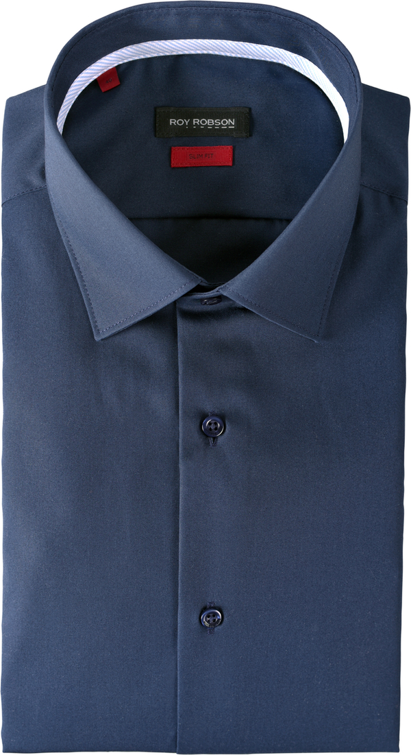 Bild 1 von ROY ROBSON Hemd, Kent-Kragen, uni, für Herren, blau, 38
