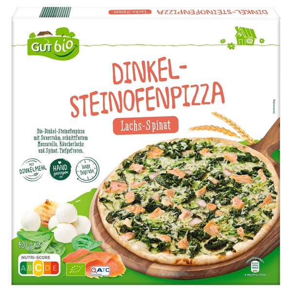 Bild 1 von GUT BIO Bio-Dinkel-Steinofenpizza 420 g