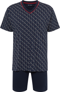 Dunmore Schlafanzug, Kurz, Baumwolle, für Herren, blau, 54
