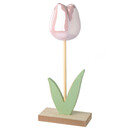 Bild 1 von Deko-Aufsteller Tulpe mit Holzfuß ROSA