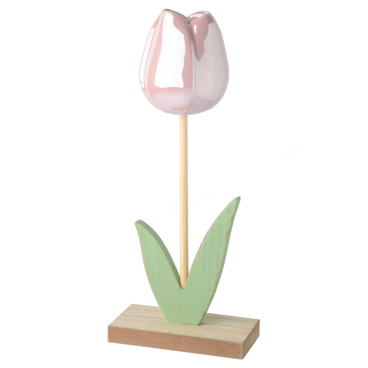 Bild 1 von Deko-Aufsteller Tulpe mit Holzfuß ROSA