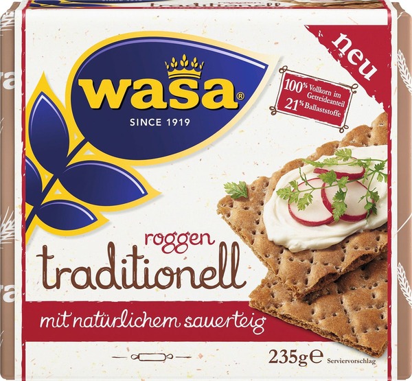 Bild 1 von Wasa Knäckebrot Roggen Traditionell (235 g)