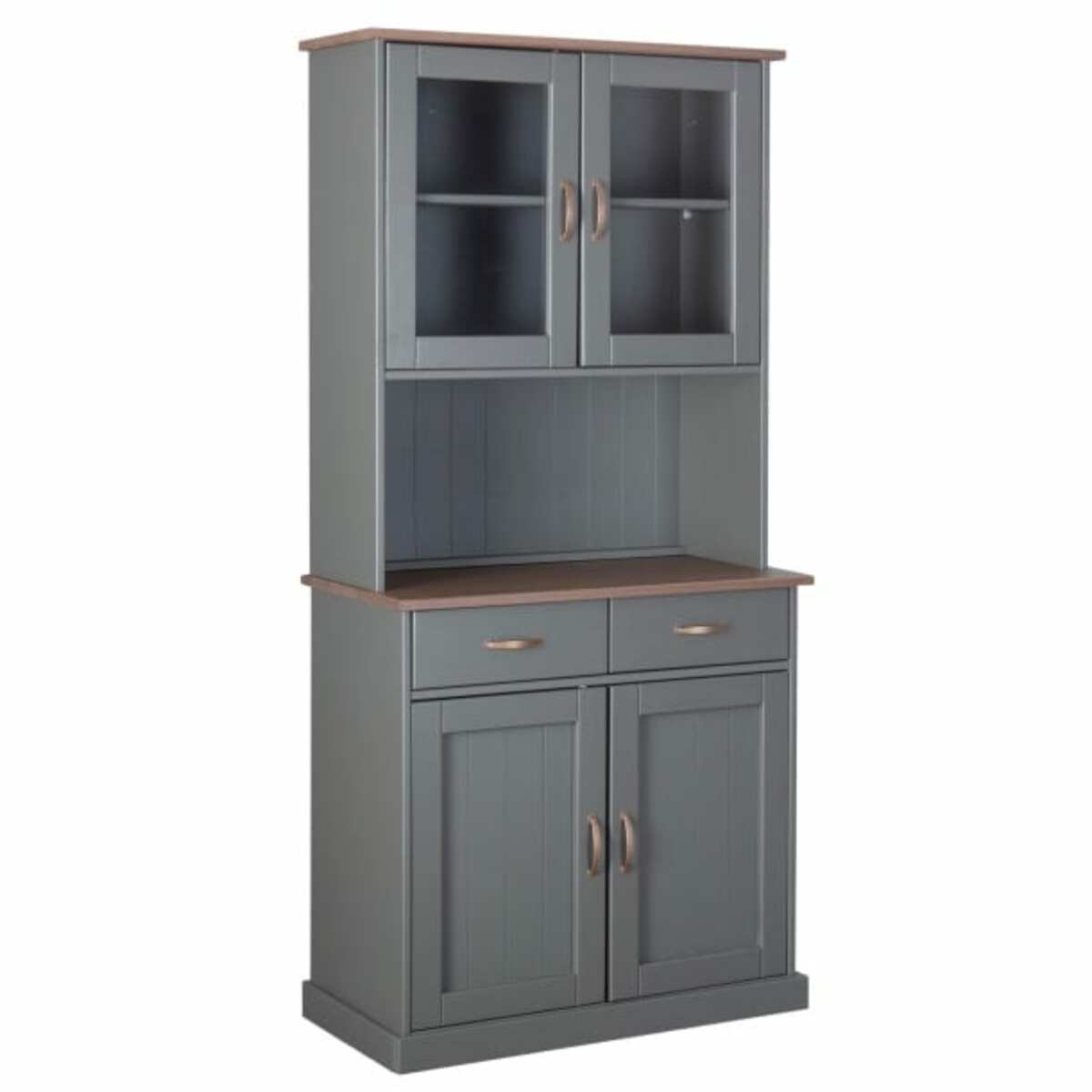 Bild 1 von Buffet Luzerna 5.1 Massivholz grau/braun 90x190x45 cm