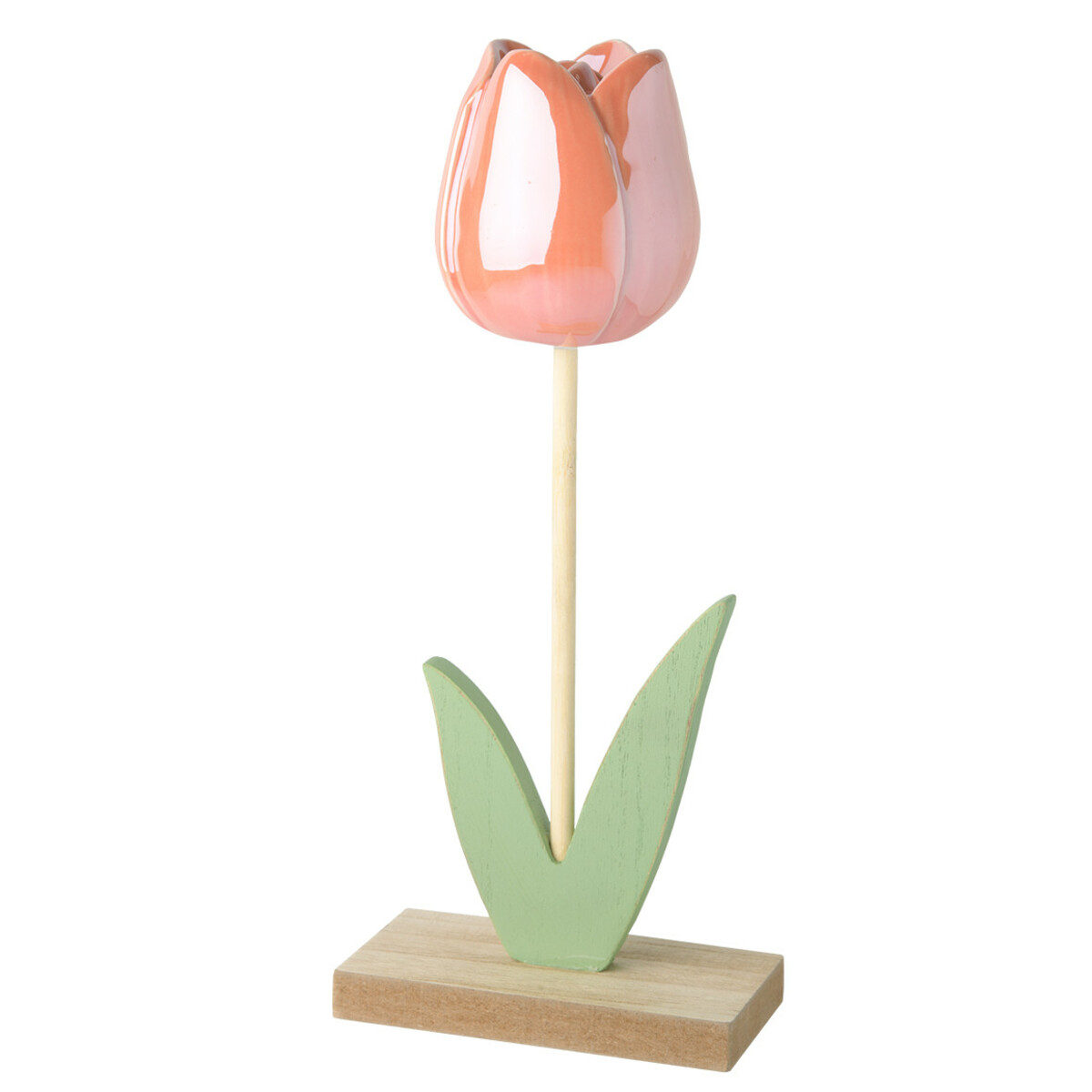 Bild 1 von Deko-Aufsteller Tulpe mit Holzfuß HELLROT