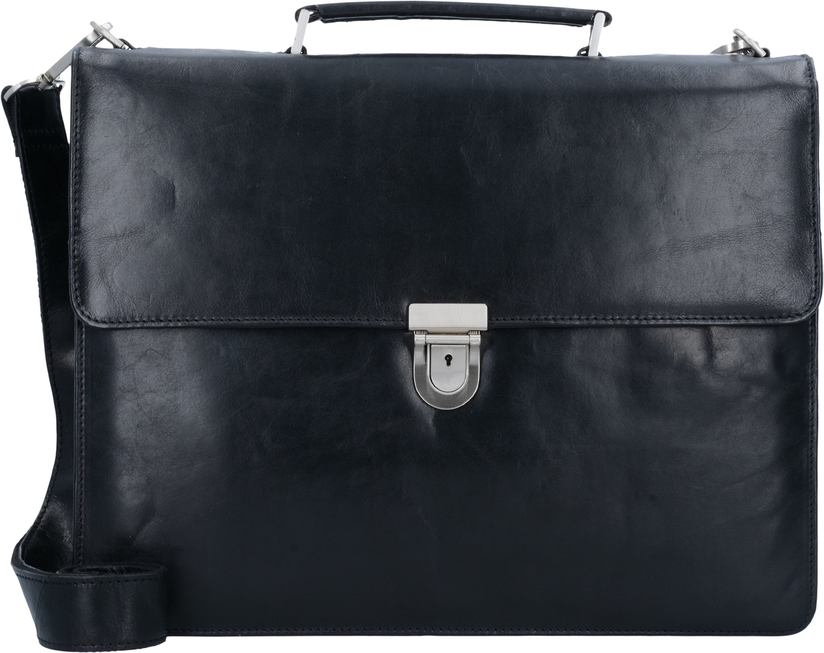 Leonhard Heyden Leder Businesstasche - Cambridge Slim, Schwarz