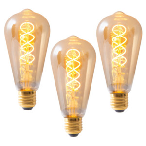 LED-Leuchtmittel Dilly Ø 6,4 cm E27 4 W, 3er Set