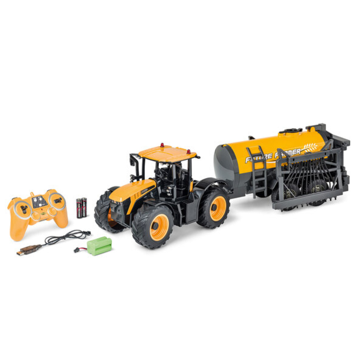 Bild 1 von Ferngesteuerter Traktor JCB + Tankwagen, gelb (1:16)