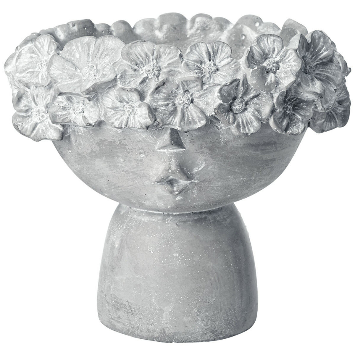 Bild 1 von Blumentopf mit lieblichem Gesicht GRAU