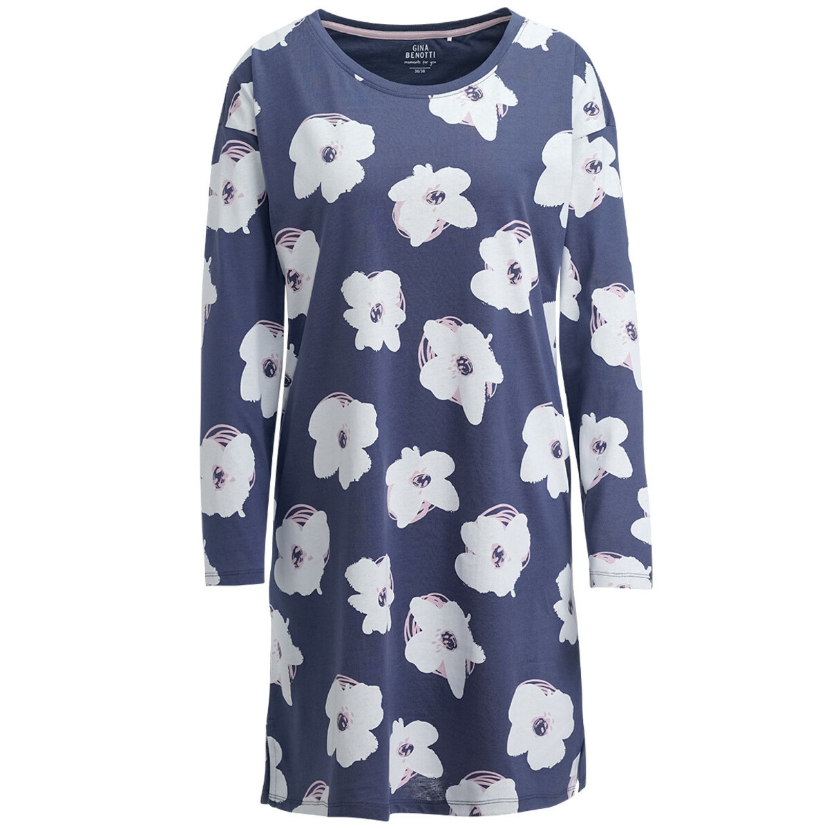 Bild 1 von Damen Nachthemd mit Blumen-Print DUNKELBLAU