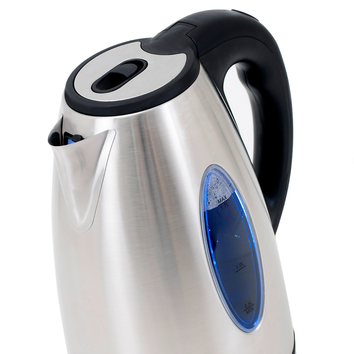 Bild 2 von monzana® Wasserkocher Silber/Schwarz Edelstahl 1,7L