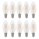 Bild 1 von LED Retro-Leuchtmittel Kerze E14, 10er Set – Energieeffizienzklasse F