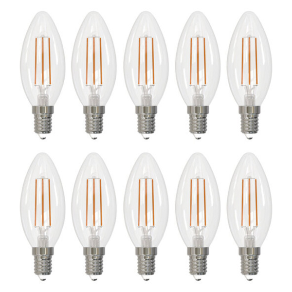 Bild 1 von LED Retro-Leuchtmittel Kerze E14, 10er Set – Energieeffizienzklasse F