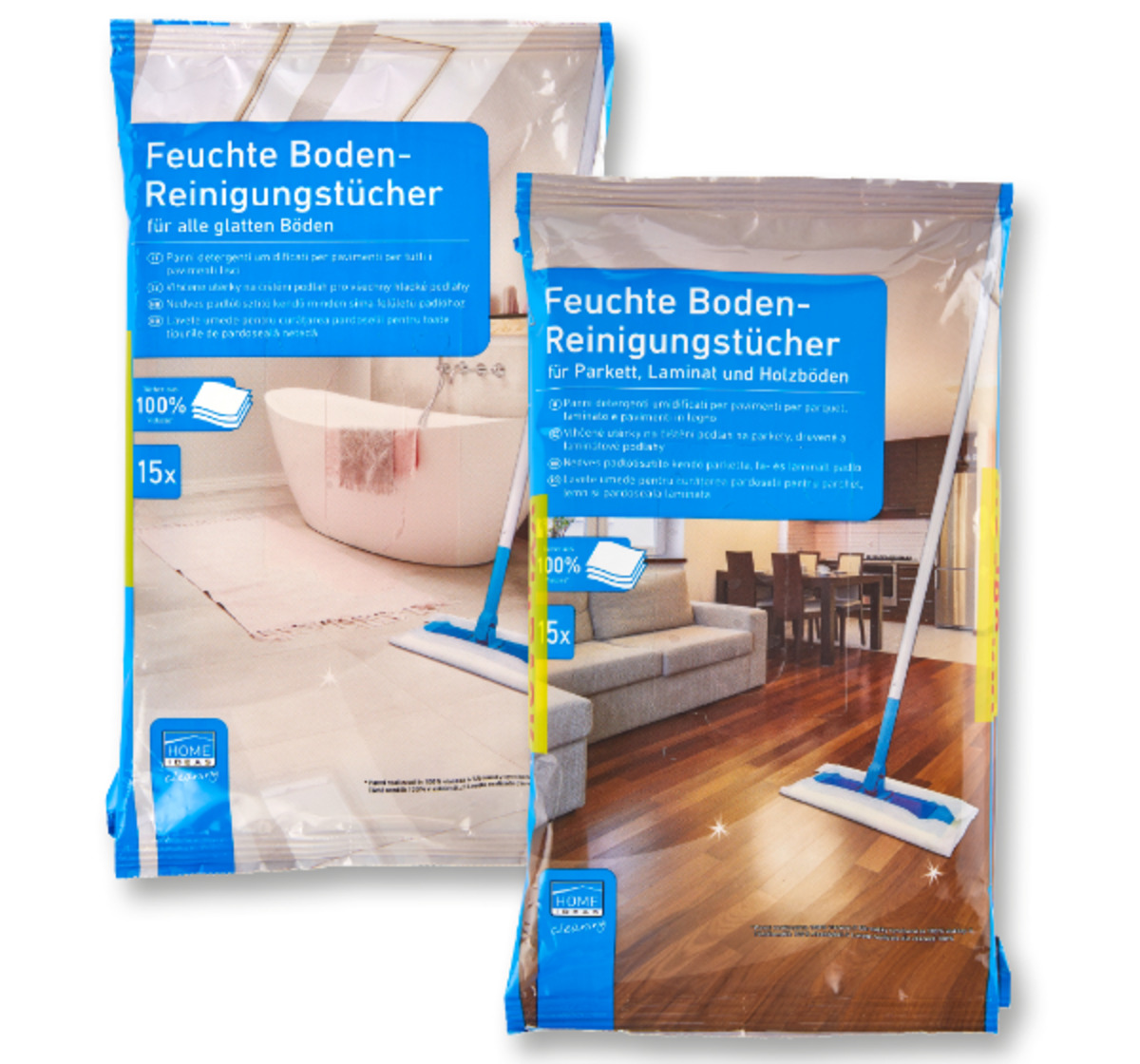 Bild 1 von HOME IDEAS CLEANING Feuchte Bodenreinigungstücher*