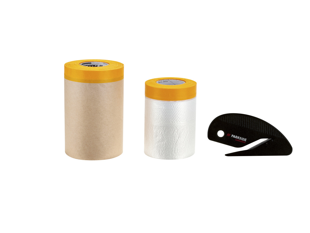 Bild 1 von PARKSIDE PERFORMANCE® Abdeckfolie und -papier mit Kleberand, inkl. Cutter