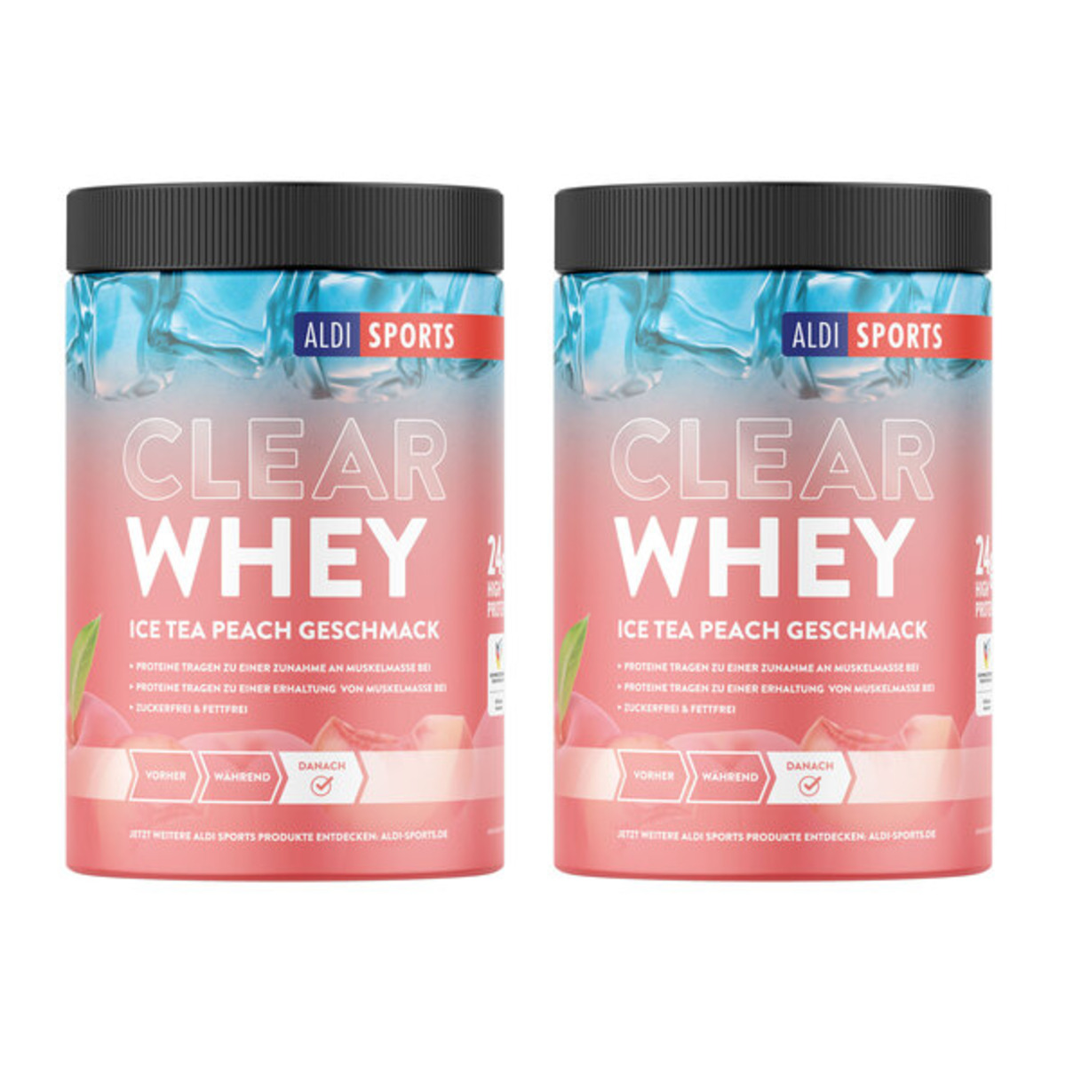 Bild 1 von Clear Whey Protein Pfirsich (2 x 420 g = 840 g)