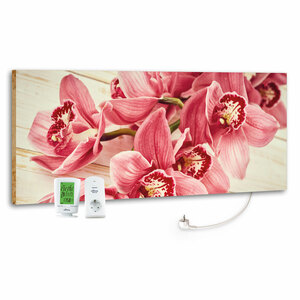 800W marmony® Infrarot-Heizung Motiv "Pink Orchidee"